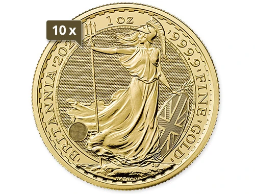 10 x 1 Unze Gold Britannia 2024 10 x 1 Unze Gold Britannia 2024