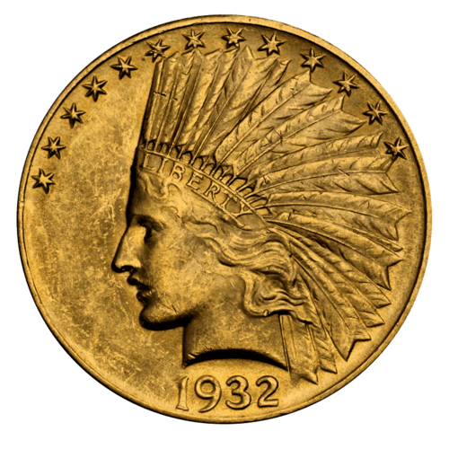 Vorderseite 15,05 g Gold 10 Dollar USA Indian Head diverse Jahrgänge, von dem Hersteller United States Mint
