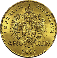 4 Florin Goldgulden aus Österreich Wert