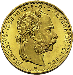 5,81 g Gold Österreich 8 Florin diverse Jahrgänge
