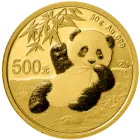 Vorderseite Goldmünze 30 Gramm China Panda 2020 Vorderseite Goldmünze 30 Gramm China Panda 2020
