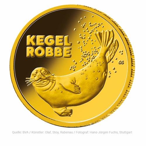 1/8 Unze Gold 20 Euro Rückkehr der Wildtiere Kegelrobbe 2022