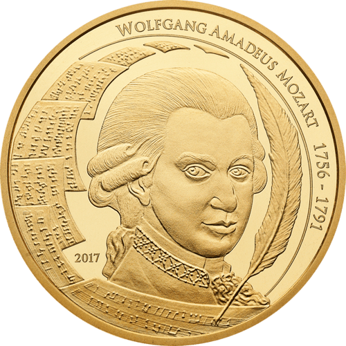 1 Unze Gold Mozart 2017