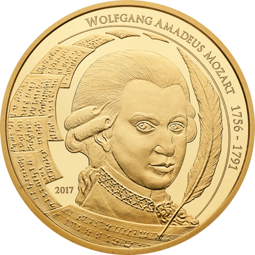 1/2 Unze Gold Mozart 2017