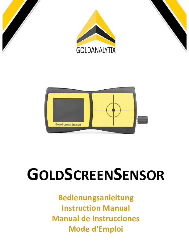 Anleitung GoldScreenSensor Anleitung GoldScreenSensor