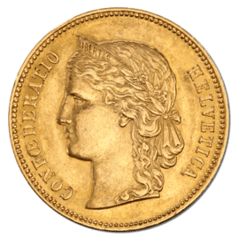 5,81 g Gold Helvetia 20 Franken diverse Jahrgänge