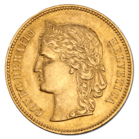 5,81 g Gold Helvetia 20 Franken diverse Jahrgänge