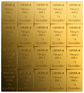 20 x 1 g CombiBar Goldtafel Heraeus