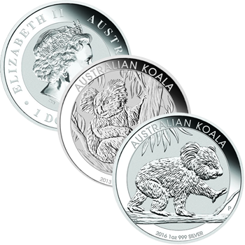 1 Unze Silber Australian Koala diverse Jahrgänge