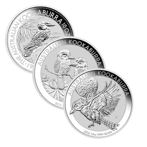 10 Unzen Silber Kookaburra diverse Jahrgänge von Perth Mint