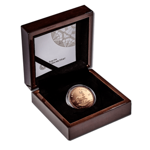 Goldmünze 1 Unze Krügerrand 2019 - Polierte Platte im Etui, der Hersteller South African Mint