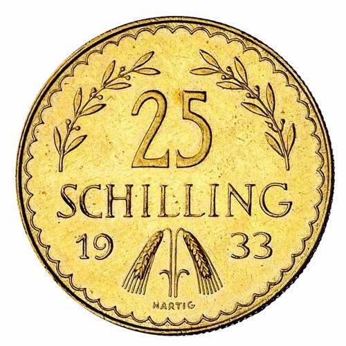 5,89 g Gold 25 Schilling Österreich 1933