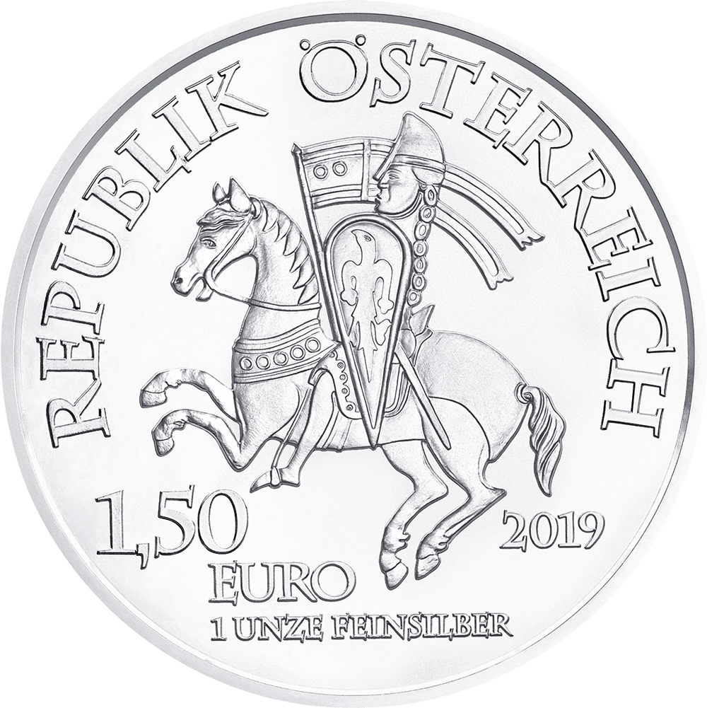 Rückseite der 1 Unze Silber 825 Jahre Münze Wien Leopold V. 2019 (differenzbesteuert) von Hersteller Münze Österreich
