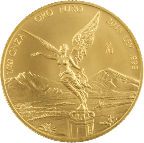 Vorderseite Goldmünze 1/20 Unze Mexiko Libertad diverse Jahrgänge, der Hersteller Casa de Moneda de México