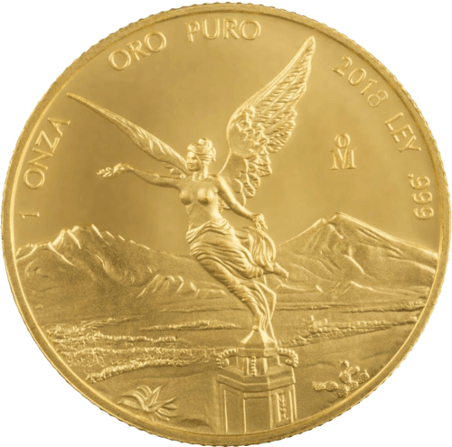 Vorderseite Goldmünze 1 Unze Mexiko Libertad diverse Jahrgänge, der Hersteller Casa de Moneda de México 