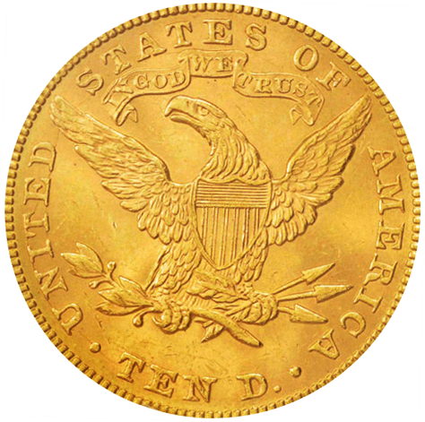 Rückseite 10 US-Dollar Gold Liberty Head