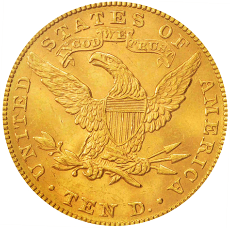 Vorderseite Goldmünze 1/2 Unze Liberty Head diverse Jahrgänge, der Hersteller United States Mint