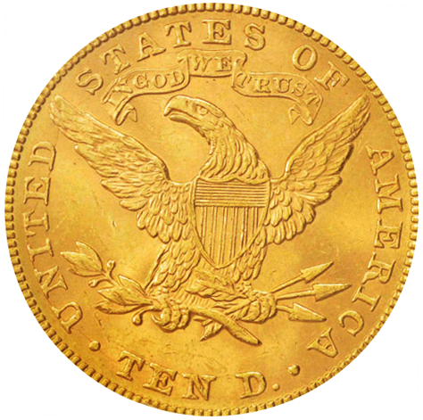Vorderseite Goldmünze 1/2 Unze Liberty Head diverse Jahrgänge, der Hersteller United States Mint