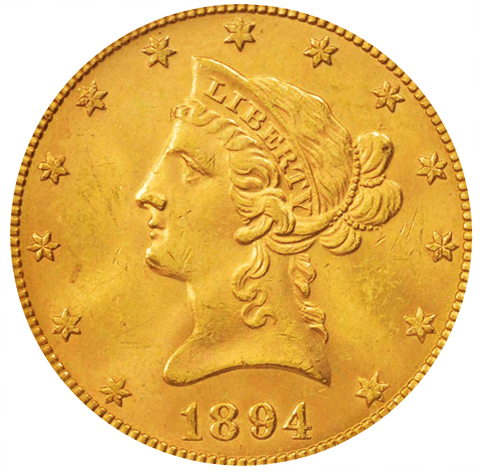Vorderseite 10 US-Dollar Gold Liberty Head