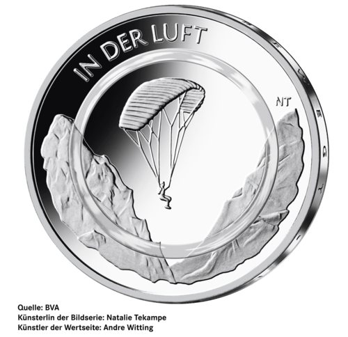 10 Euro Sammlermünze In der Luft 2019 D - Polierte Platte