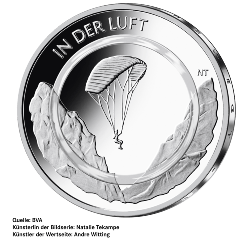 Vorderseite der 10 Euro Sammlermünze in der Luft 2019 von Münze Deutschland