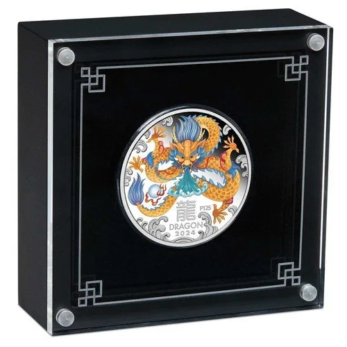 1 Unze Silber Lunar III Drache 2024 - Polierte Platte (differenzbesteuert)