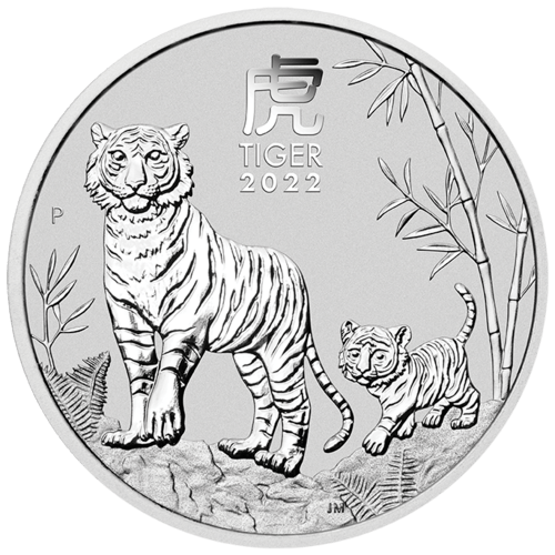 5 Unzen Silber Lunar III Tiger 2022