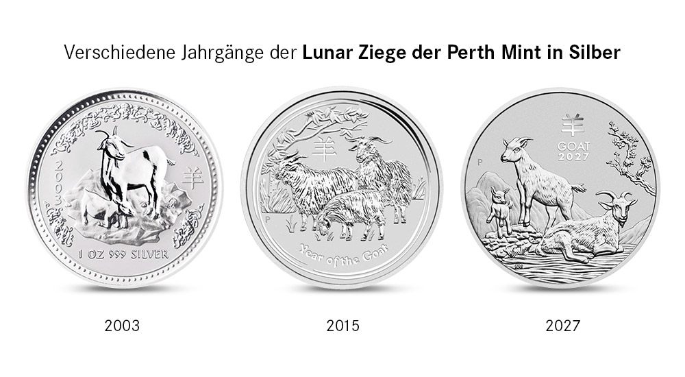 1 kg Silber Lunar III Ziege 2027