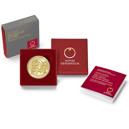 1/2 Unze Gold 100 Euro Das Gold der Skythen 2022 Verpackung