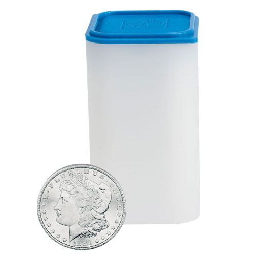 Sqube Muenztube fuer 20 Muenzen mit Durchmesser 40 bis 41 mm, stapelbar 