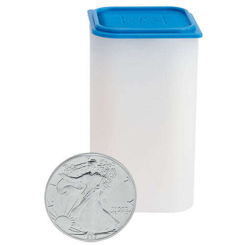 Sqube Muenztube fuer 20 Muenzen mit Durchmesser 38 bis 39 mm, stapelbar 