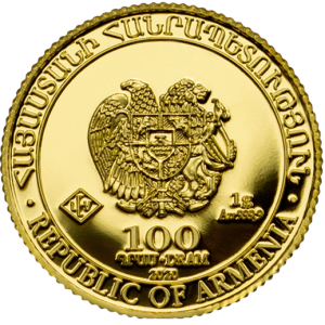 Armenien Arche Noah Gold 2020 1g Motiv