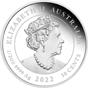 Rückseite der 1/2 Unze Silber New born Baby 2022 - Polierte Platte von Hersteller Perth Mint