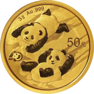 3 g Gold China Panda 2022
