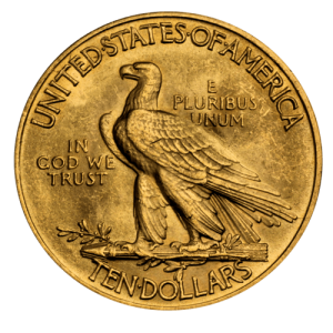 Rückseite 15,05 g Gold 10 Dollar USA Indian Head diverse Jahrgänge, von dem Hersteller United States Mint