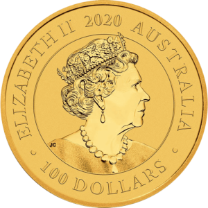 Rückseite 1 oz Gold Australien Schwan 2020