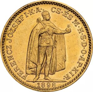 Motivseite der Goldmünze Ungarn 20 Kronen