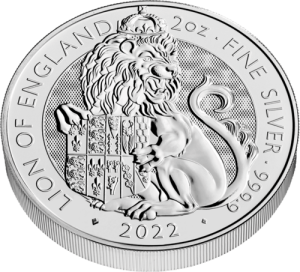 2 Unzen Silber Royal Tudor Beasts 2022 Lion of England