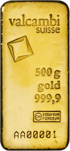 500 g Goldbarren Valcambi motiv