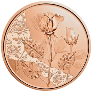 Vorderseite 15 g Kupfer 10 Euro Mit der Sprache der Blumen Rose 2021, von dem Hersteller Münze Österreich