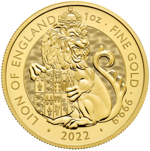 1 oz Gold Royal Tudor Beasts 2022 Lion of England