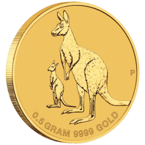 Seitenansicht 0,5 g Gold Australien Mini Roo 2020