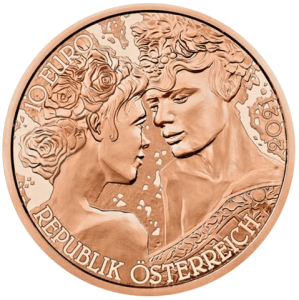 Rückseite 15 g Kupfer 10 Euro Mit der Sprache der Blumen Rose 2021, von dem Hersteller Münze Österreich