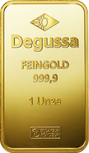 1 oz Goldbarren Degussa