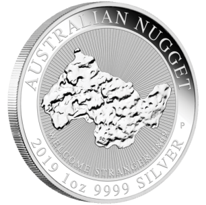 Vorderseite 1 Unze Silber Australian Nugget Welcome Stranger 2019
