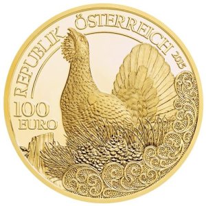 Wertseite Auerhahn 100 Euro Gold 2015