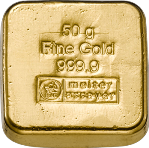 50 g Goldbarren Heimerle und Meule
