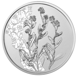 15 g Silber Mit der Sprache der Blumen Vergissmeinnicht 2023