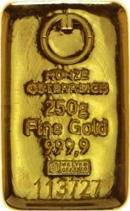 250 g Goldbarren Münze Österreich