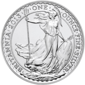 Vorderseite der 1 Unze Silber Britannia diverse Jahrgänge (differenzbesteuert) von Hersteller Royal Mint